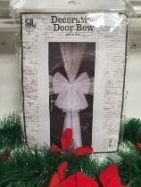 Decorative door bow white